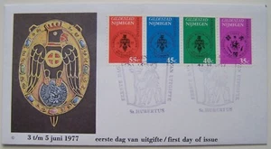 Stadspost Nijmegen 1977 - FDC Nijmegen Gildestad II met St. Hubertus stempel - Imagen 1 de 1