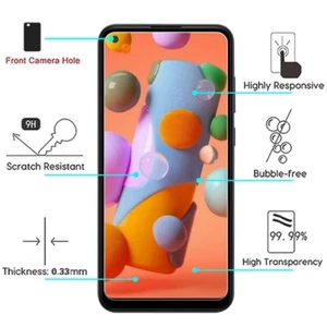For Samsung Galaxy A11 Premium Shockproof Screen Protector Guard Tempered Glass - Picture 1 of 5