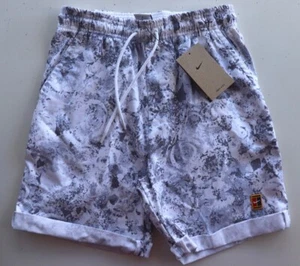NIKE COURT HERITAGE TENNIS FLORAL PRINT DRI FIT SHORTS WHITE DA4374-100 MEN XS - Imagen 1 de 12