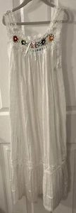 NWT Little Cotton Dress (brand) Girl’s Size 10 Long White Crochet Trim Dress - Picture 1 of 12