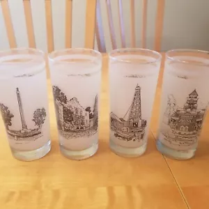 De colección 1986 NUEVO raro Texas Sesquicentennial 4 Juego de Vidrio Esmerilado Cáscara Aceite Álamo etc. - Imagen 1 de 5