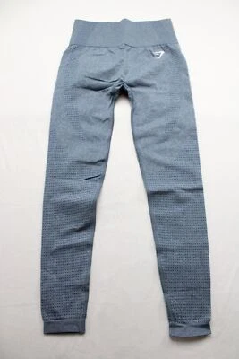 Gymshark 女式 Vital 无痕 2.0 紧身裤 DH3 晚蓝色 Marl 小号全新带标签 — 第 1/4 张图片