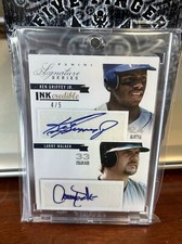 2012 Panini Signature Series Ken Griffey Jr / Larry Walker Auto 4/5