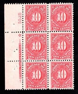 MOMEN US STAMPS #J65 PLATE BLOCKS OF 6 MINT OG 4NH/2LH LOT #92715 - Image 1 of 2