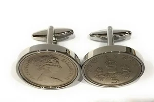 Luxe 1975 Grand Style Ancien 5p Pièce pour A 50th Boutons Manchette - Picture 1 of 1