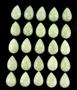 Lote de 25 piezas de piedras preciosas sueltas de jade verde natural de 86,80 quilates cabujón 12x8 mm - 64438 - Imagen 1 de 5