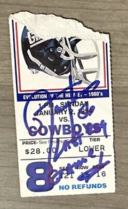 Lawrence Taylor Signed Last Reg. Season Game Ticket Stub New York Giants L@@K - Picture 1 of 2
