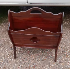 Mid Century Mahogany Magazine Rack / Magazine Stand (MR-127) - Picture 1 of 4