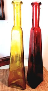 bottiglie vintage 2 vetro colorato decorative - Foto 1 di 2
