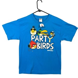 Angry Birds Boys Size Large T-Shirt Blue Short Sleeve NWT - Picture 1 of 12