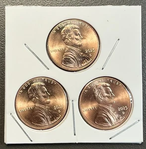 Centavos Lincoln 2025 D (3) en total / último año de emisión / escudo / de rollo bancario - Imagen 1 de 2