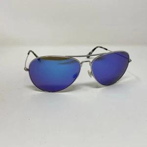 MAUI JIM Mavericks MJ264-17 61/14-137 PLATA AZUL ESPEJO AVIADOR POLARIZADO UJ27 - Imagen 1 de 11