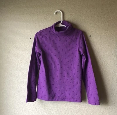 Faded Glory Shirt Y2K Girls Purple Turtleneck Long Sleeve Shirt Casual Top Sz 6 - Image 1 of 4