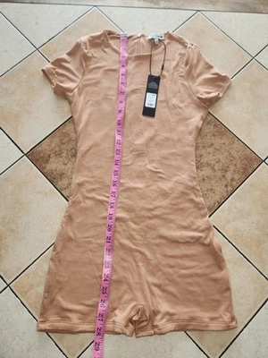 Moda Nova Ericks Doble Forrado Mameluco Tostado Cremallera Pequeño S Nuevo con Etiquetas Foto 1 de 4