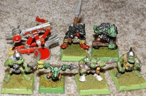GAMES WORKSHOP WARHAMMER GOBLIN SPEAR CHUKKA SET, ORC BIG UNS, METAL - Picture 1 of 6