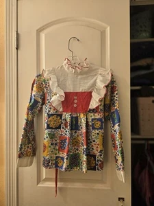 Groovie Girls Patchwork Blouse Sz 12 Multicolor - Picture 1 of 7