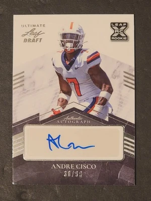 2021 Leaf Ultimate Draft Andre Cisco RC Autograph Card /99 #BA-AC1 - Image 1 of 2