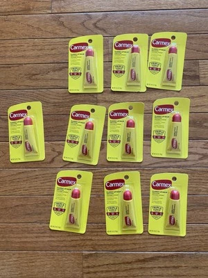 Lote de 10 piezas de bálsamo labial clásico medicado Carmex 0,35 OZ cada una Foto 1 de 3