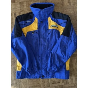 Vintage Spyder Mens XTL Ski Snowboard Jacket Vest Hooded Purple/Blue Yellow Sm - Picture 1 of 23