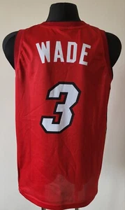 NBA Miami Heat Basketball Champion Red Jersey #3 WADE size Large (L) Adult - Picture 1 of 7