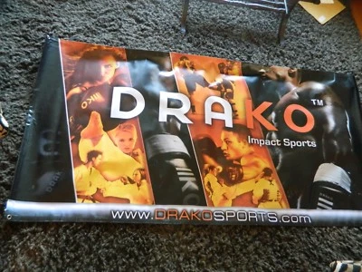 Banner deportivo de impacto DRAKO lona grande 6 pies x 3 pies anuncio UFC Foto 1 de 4
