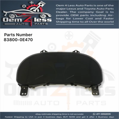 Lexus RX350 Instrument Cluster Speedometer 2012, 2013, 2014 OEM 83800-0E470 - Image 1 of 4