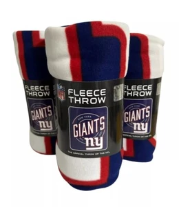 NEW Football NFL Licensed New York Giants Fleece Throw Blanket 50"W X 60"L - Picture 1 of 2
