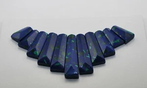 Juego de 11 cuentas de jaspe imperial sedimento de malaquita azurita turquesa - Imagen 1 de 12