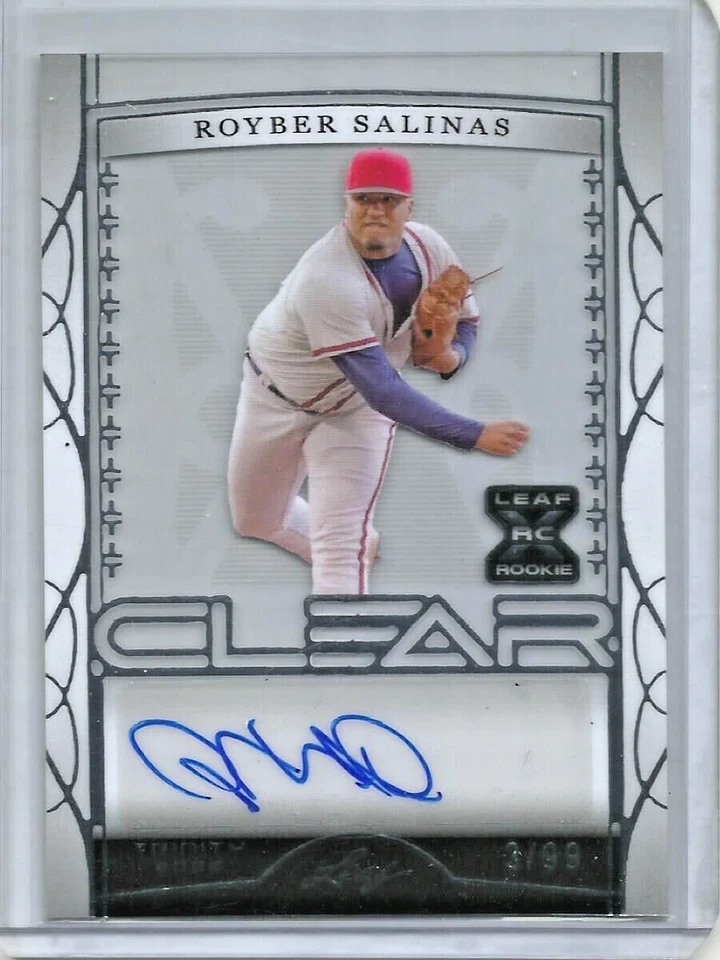 Royber Salinas 2022 Leaf Trinity Clear Autograph Rookie #3/99 - Image 1 of 1