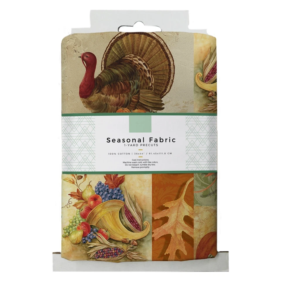 David Textiles 36x44in Cotton Bountiful Thanksgiving Precut Sewing Craft Fabric - Image 1 of 3