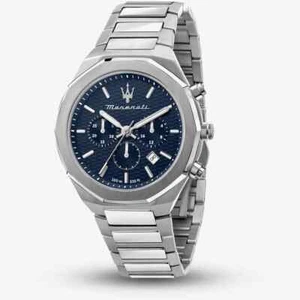 Maserati Mens Stile Blue Dial Chronograph Watch R8873642006 - Imagen 1 de 3