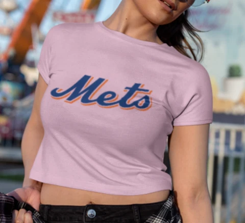 Mets Baseball Crop Top Womens,xs,sml,xl,2xl,Fan Gift Crop Top,pink crop top Cover
