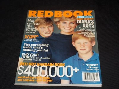 2001 SEPTEMBER REDBOOK MAGAZINE - PRINCESS DIANA & WILLIAM & HARRY - L 10159 - Image 1 of 2