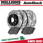 Front & Rear Drilled Slotted Brake Rotors Black & Pads for Subaru Outback 2.5L Subaru Legacy