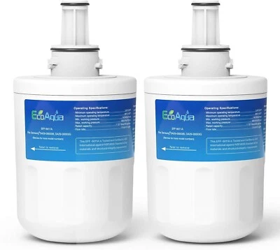 EcoAqua EFF-6011A Fridge Water Filter Compatible with Samsung DA29-00003G - 2 Pk - Image 1 of 4