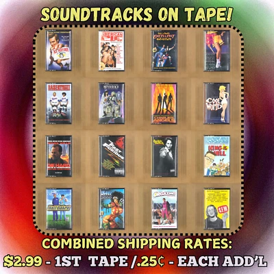 CASSETTE TAPES 80s 90s MOVIE SOUNDTRACKS Rock Metal Punk Rap BUILD UR OWN LOT - Image 1 of 3