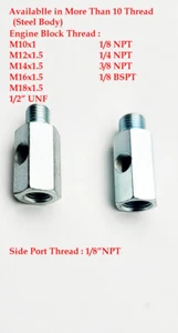 ADAPTADOR DE PRESIÓN DE ACEITE UNIVERSAL PIEZA T PARA MEDIDORES/REMITENTES DE 1/8NPT - Imagen 1 de 8