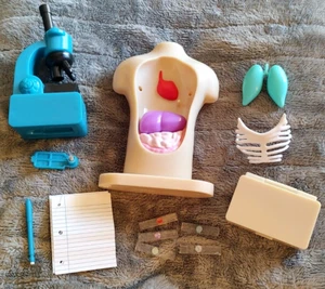 OUR GENERATION DOLL SCIENCE LAB MICROSCOPE BIOLOGY SLIDES ANATOMY SKELETON SET - Picture 1 of 12