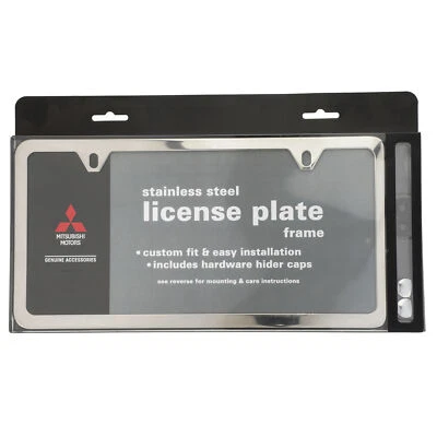 OEM 2011-2017 Mitsubishi Eclipse Blank Chrome License Plate Frame MZ313525 — 第 1/4 张图片