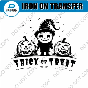 Disfraz de Halloween utilería hierro en transferencia pegatina decoraciones camiseta niñas niños - Imagen 1 de 6