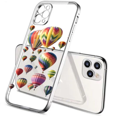 Custodia cover per iPhone 13 12 11 X XS 7 8 in Tpu morbido placcato Argento 650 - Immagine 1 di 3