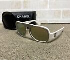Chanel Cocomark White Gray Sunglasses Glasses women sunglass
