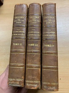 *RARE* c1893 "HISTOIRE DES SALONS DE PARIS" VOLUMES 2, 3 & 4 FRENCH BOOKS (P8) - Imagen 1 de 22