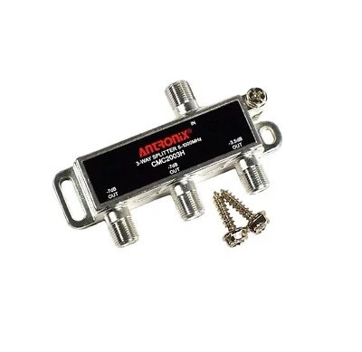 5 pack Antronix 3-Way Coaxial Splitter 5-1002MHz CMC2003H-A Digital Cable TV - Image 1 of 4