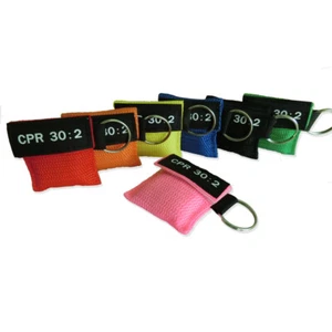 200 pcs 8 Colors Cpr Mask With Keychain Cpr Face Shield AED Pouch CPR 30:2 - Picture 1 of 5