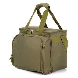 Picnic Coolbag Olive With Dishes Cutlery for 4 Person Volume 676.3oz