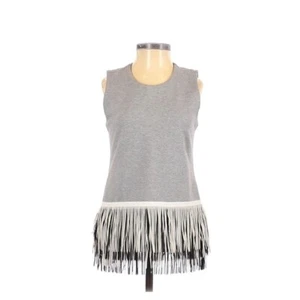 J. Crew Women's Gray Sleeveless Fringe Top Size XXS NEW NWT  - Picture 1 of 2