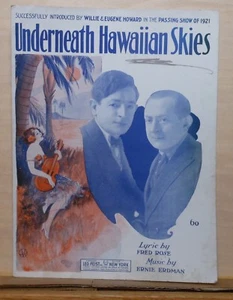Underneath Hawaiian Skies - 1920 Noten - Willie & Eugene Howard Foto  - Bild 1 von 1