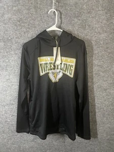New Adidas Bull Run Eagles Wrestling Hoodie Men Size Medium Black - Picture 1 of 8