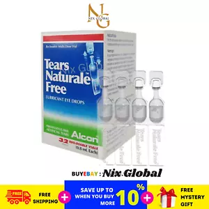 2 X ALCON TEARS NATURALE FREE Lubricant dry eye drops 32 Vials (0.8ml/each) - Picture 1 of 8